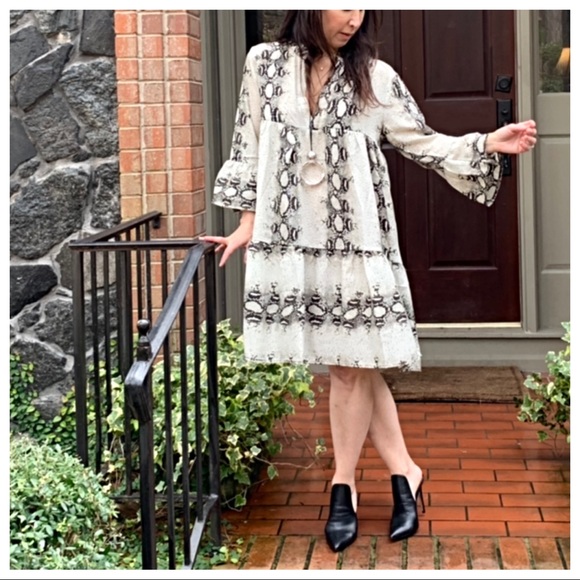 ✨LAST ONE✨PARIS✨  Snakeskin print  swing dress - Picture 5 of 5